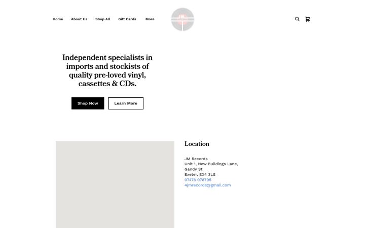 Screenshot of exeterjmrecords.square.site