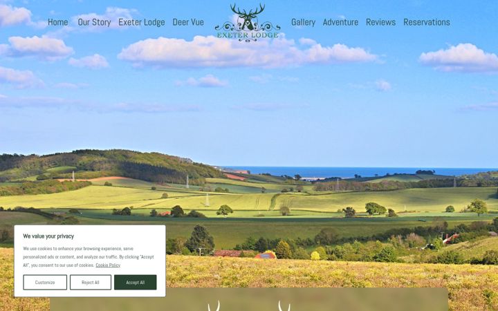 Screenshot of exeterlodge.co.uk