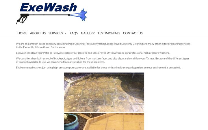 Screenshot of exewash.co.uk