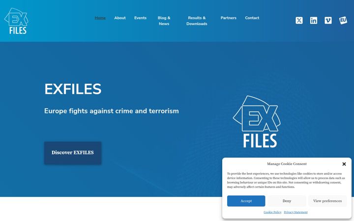 Screenshot of exfiles.eu