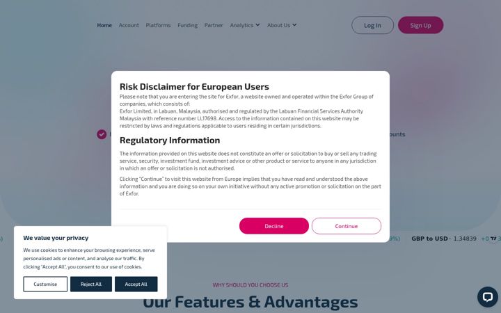 Screenshot of exfor.com