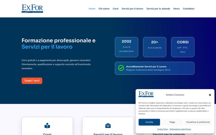 Screenshot van exfor.it