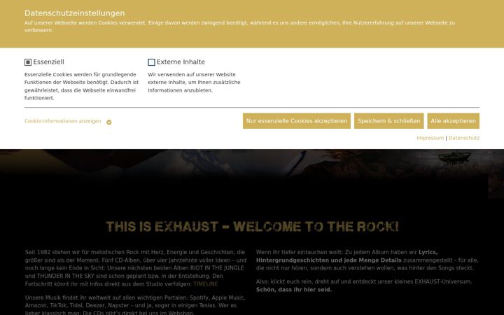 Screenshot of exhaust-rock.de