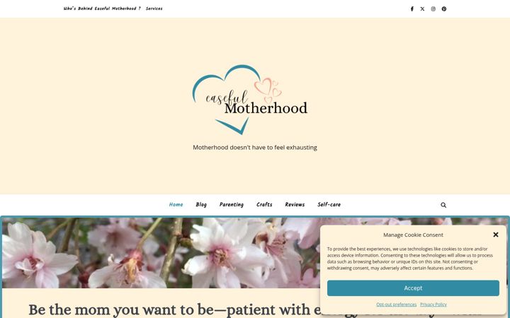 Screenshot of exhaustedmama.com