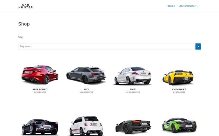 Screenshot of exhausthunter.dk
