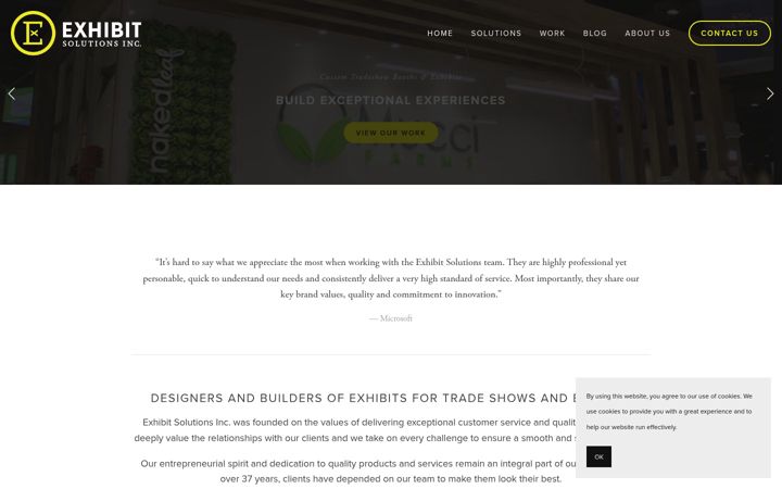 Screenshot of exhibit-solutions.com