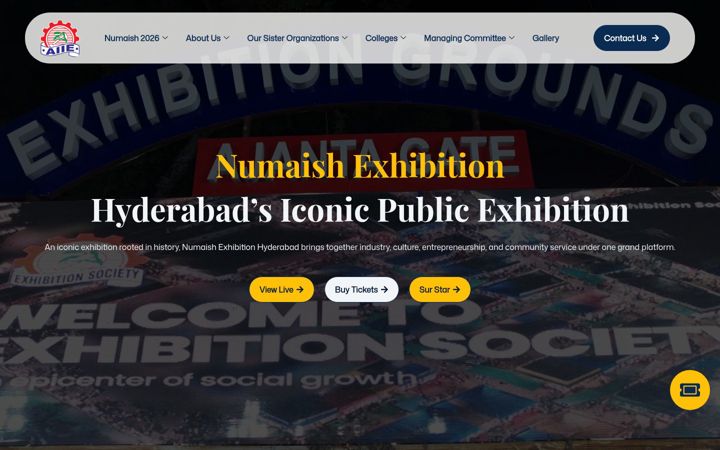 Screenshot of exhibitionsociety.com