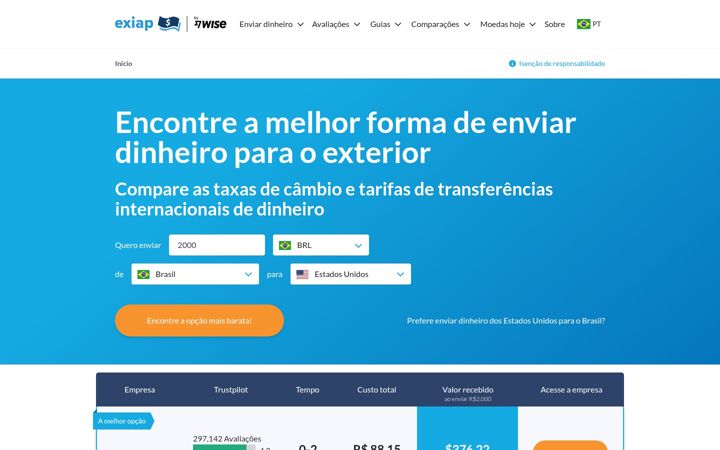 Screenshot of exiap.com.br