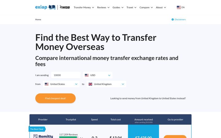Screenshot of exiap.com