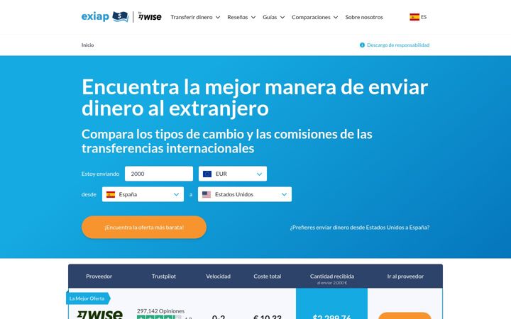 Screenshot of exiap.es
