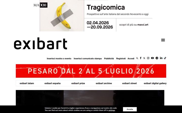 Screenshot of exibart.com