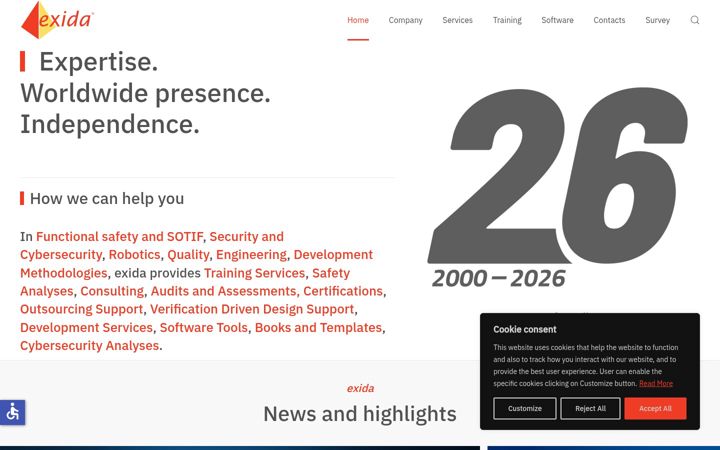 Screenshot of exida-eu.com