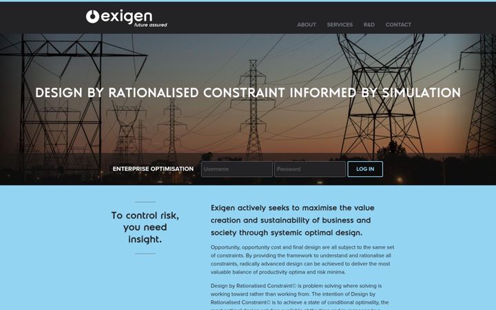 Screenshot of exigen.com.au