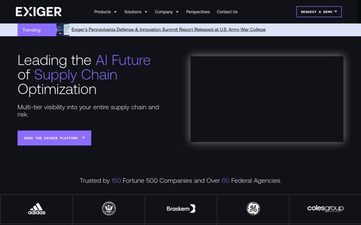 Screenshot of exiger.com