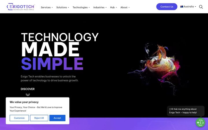 Screenshot of exigotech.co