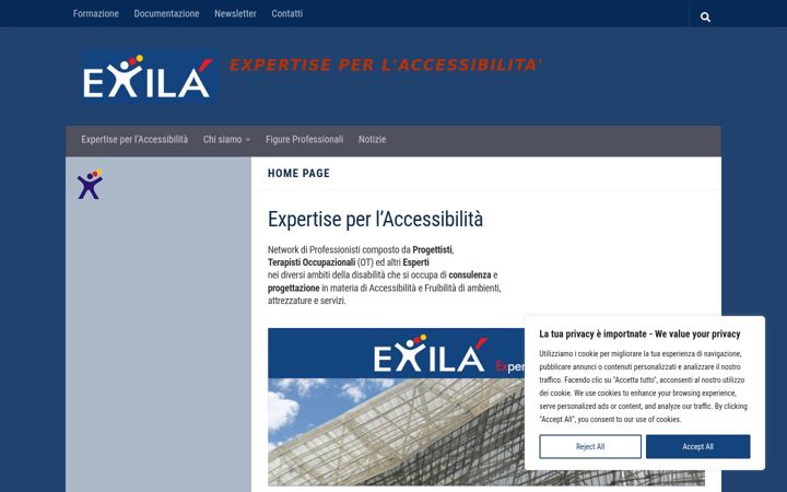 Screenshot van exila.it