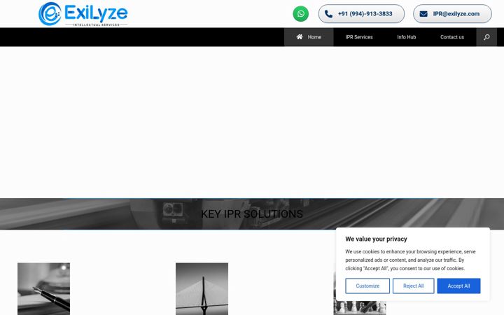 Screenshot of exilyze.com