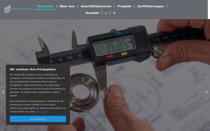 Screenshot of eximia-tools.de