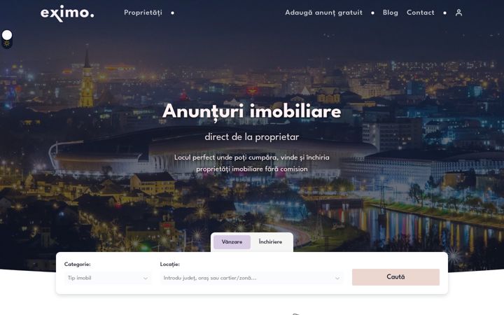 Screenshot of eximo.ro