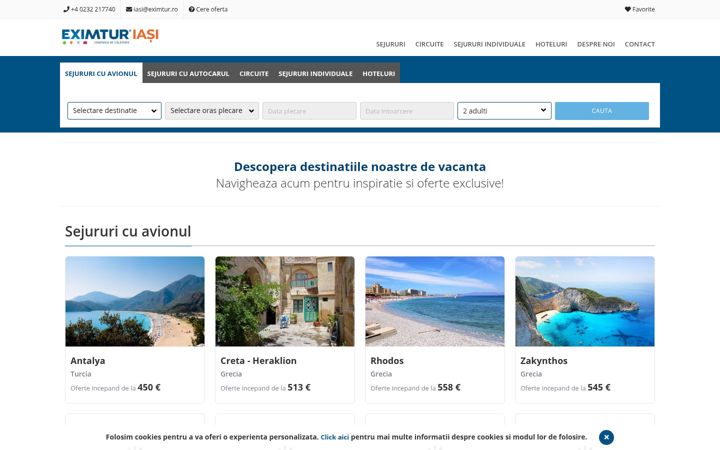 Screenshot of eximturiasi.ro