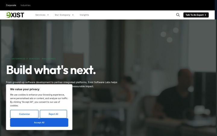 Screenshot of exist.com