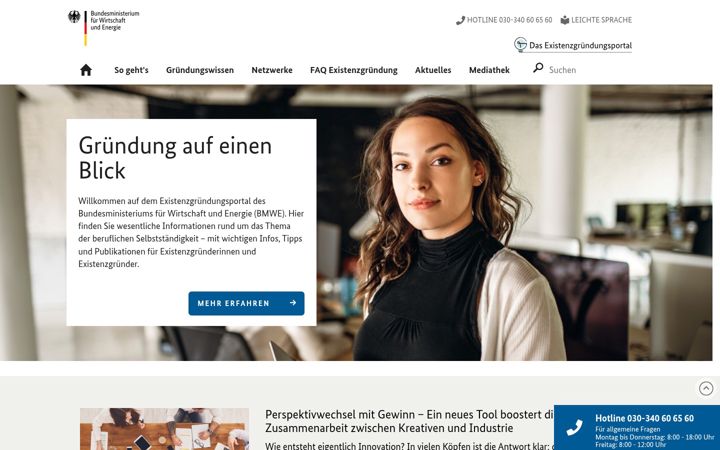 Screenshot of existenzgruender.de