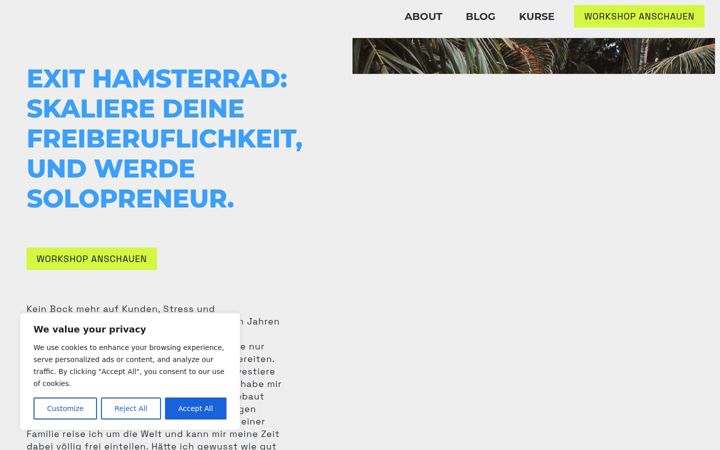 Képernyőkép: exit-hamsterrad.de