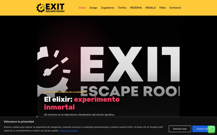 Screenshot of exitescaperoom.es