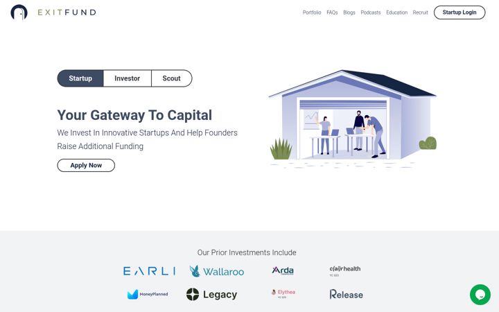 Screenshot of exitfund.com