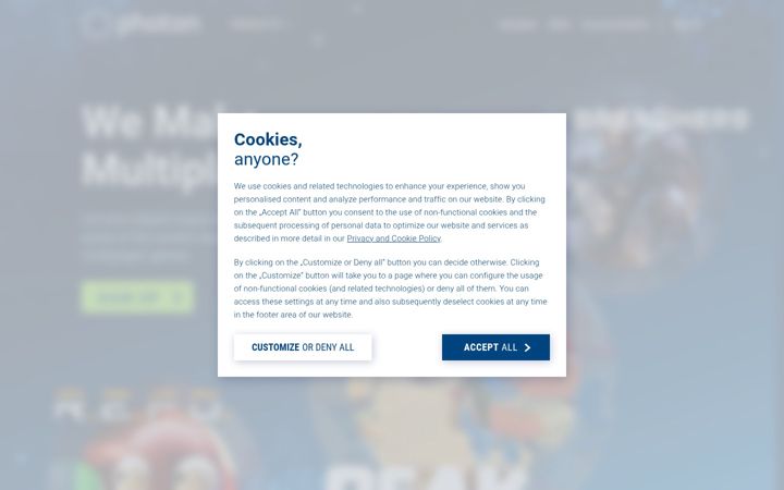 Snímek obrazovky exitgames.com