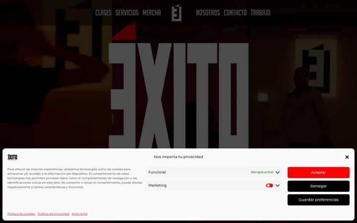 Screenshot of exitodanzaysalud.com