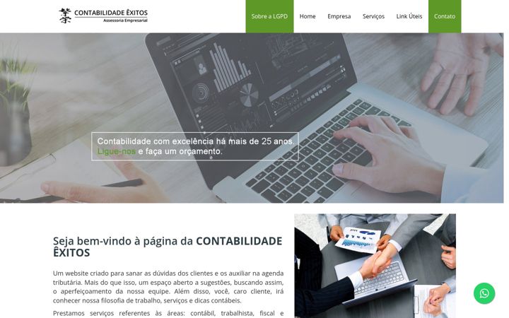 Screenshot di exitos-sp.com.br