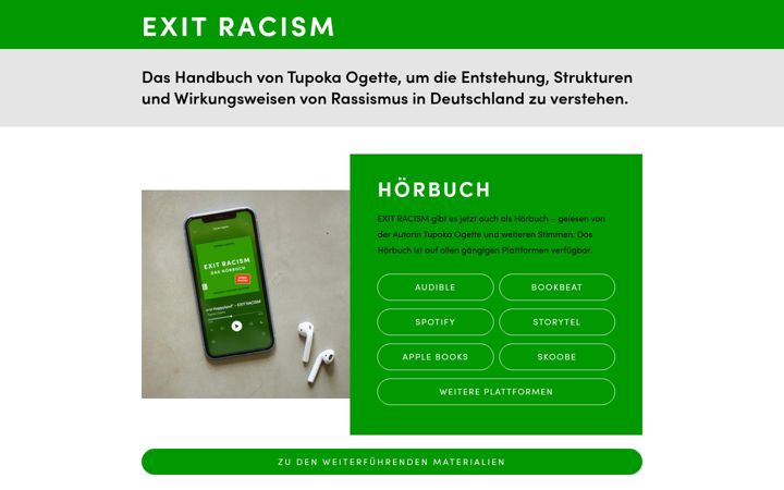 Skærmbillede af exitracism.de
