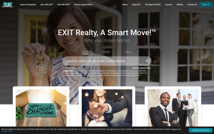 Screenshot of exitrealty.com