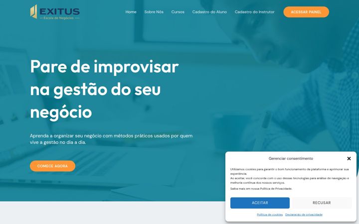 Captura de ecrã de exitusescoladenegocios.com.br