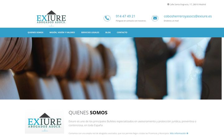 Screenshot του exiure.es