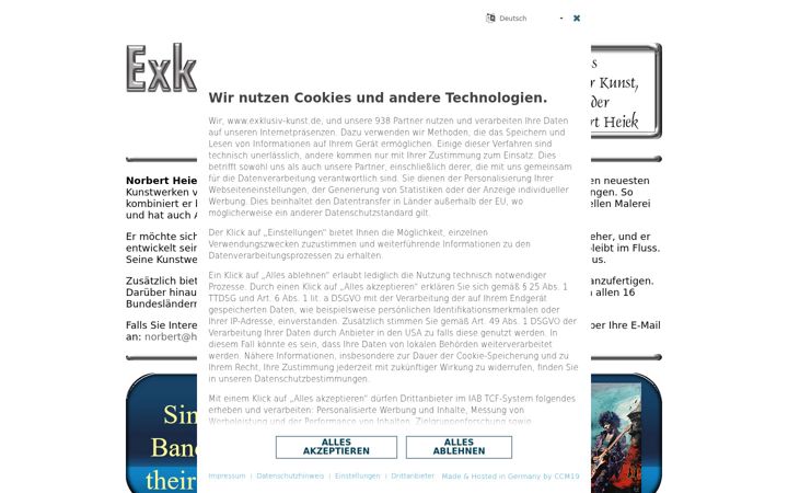 Screenshot of exklusiv-kunst.de