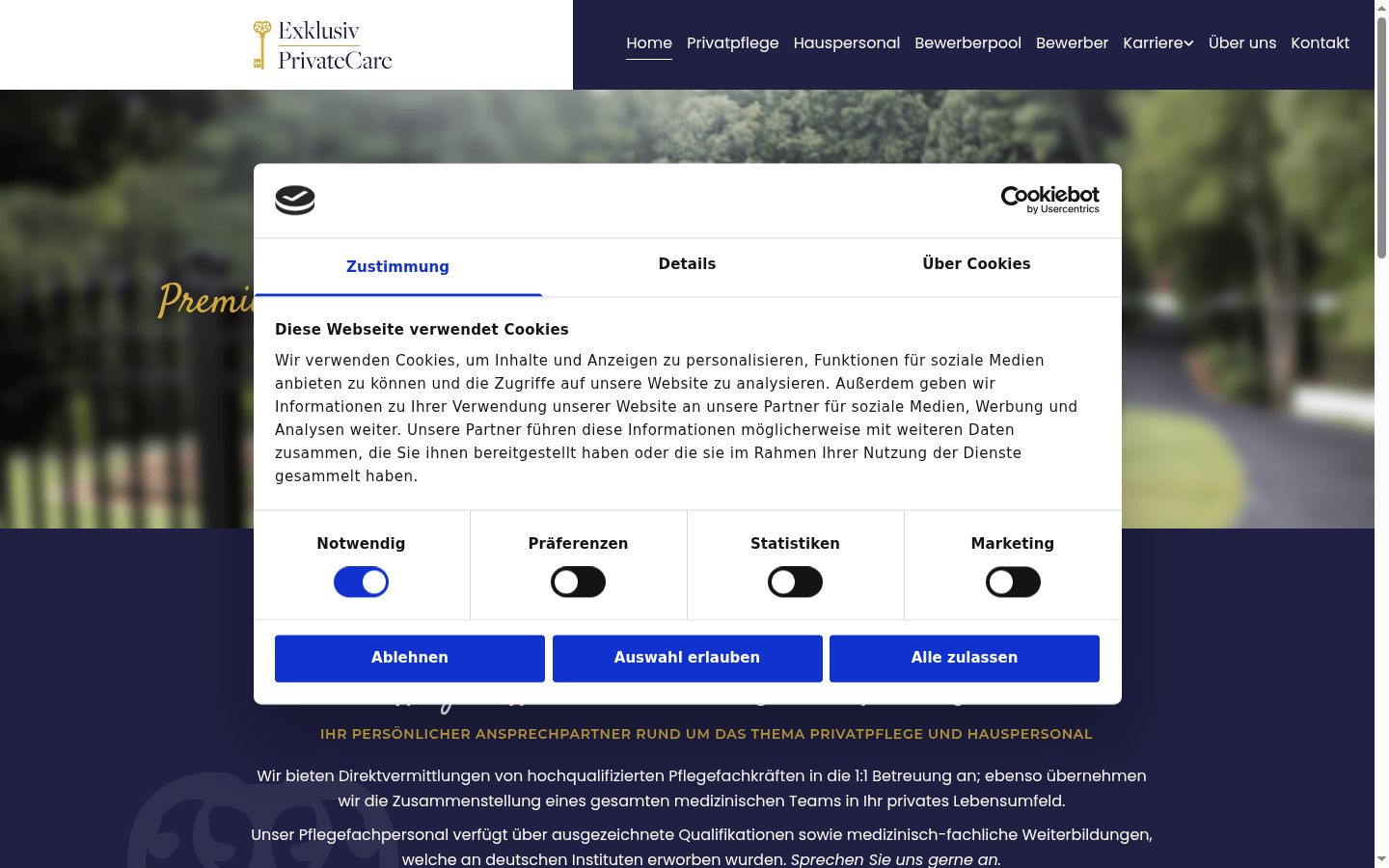Sutikimo reklamjuostės, rodytos prieš bet kokią sąveiką, ekrano kopija