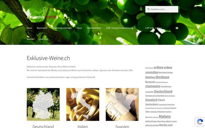Screenshot ta' exklusive-weine.ch