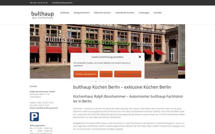 Screenshot of exklusivekuechen-berlin.de