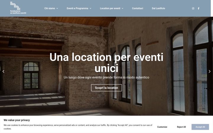 Screenshot of exlanificiocarotti.it