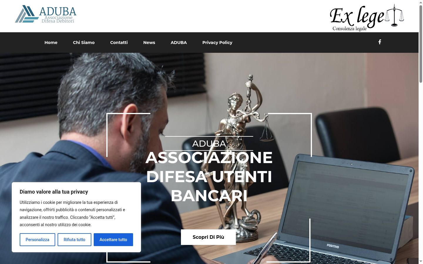 Screenshot des Einwilligungsbanners vor jeglicher Interaktion