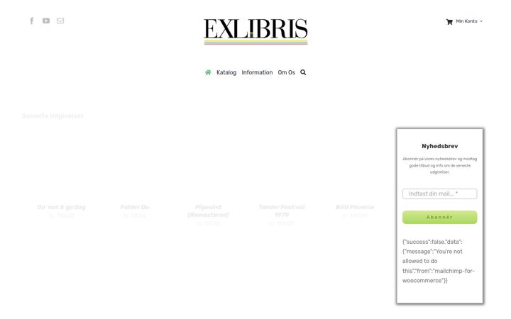 Screenshot of exlibris.dk