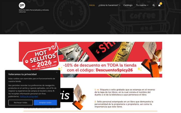 Screenshot of exlibrislibres.com