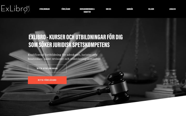 Screenshot of exlibro.se