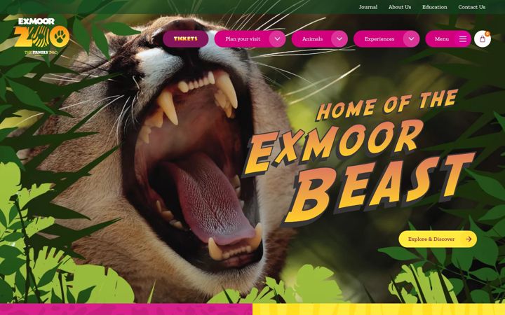 Screenshot of exmoorzoo.co.uk