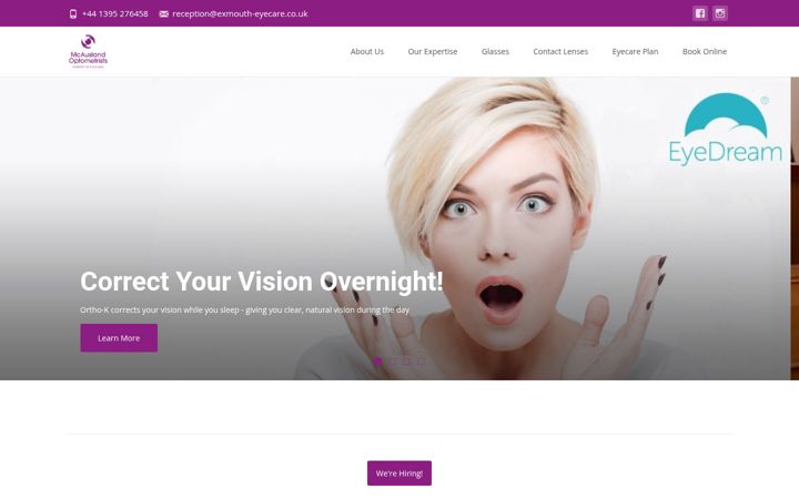 Screenshot of exmouth-eyecare.co.uk