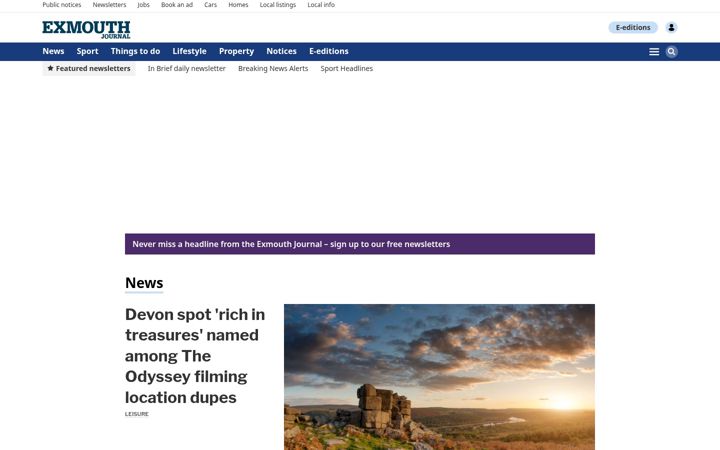 Screenshot ta' exmouthjournal.co.uk