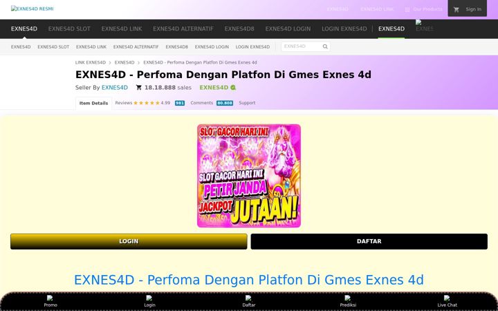Screenshot of exnes4d.llc