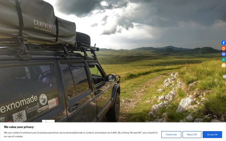 Captură de ecran a exnomade.de